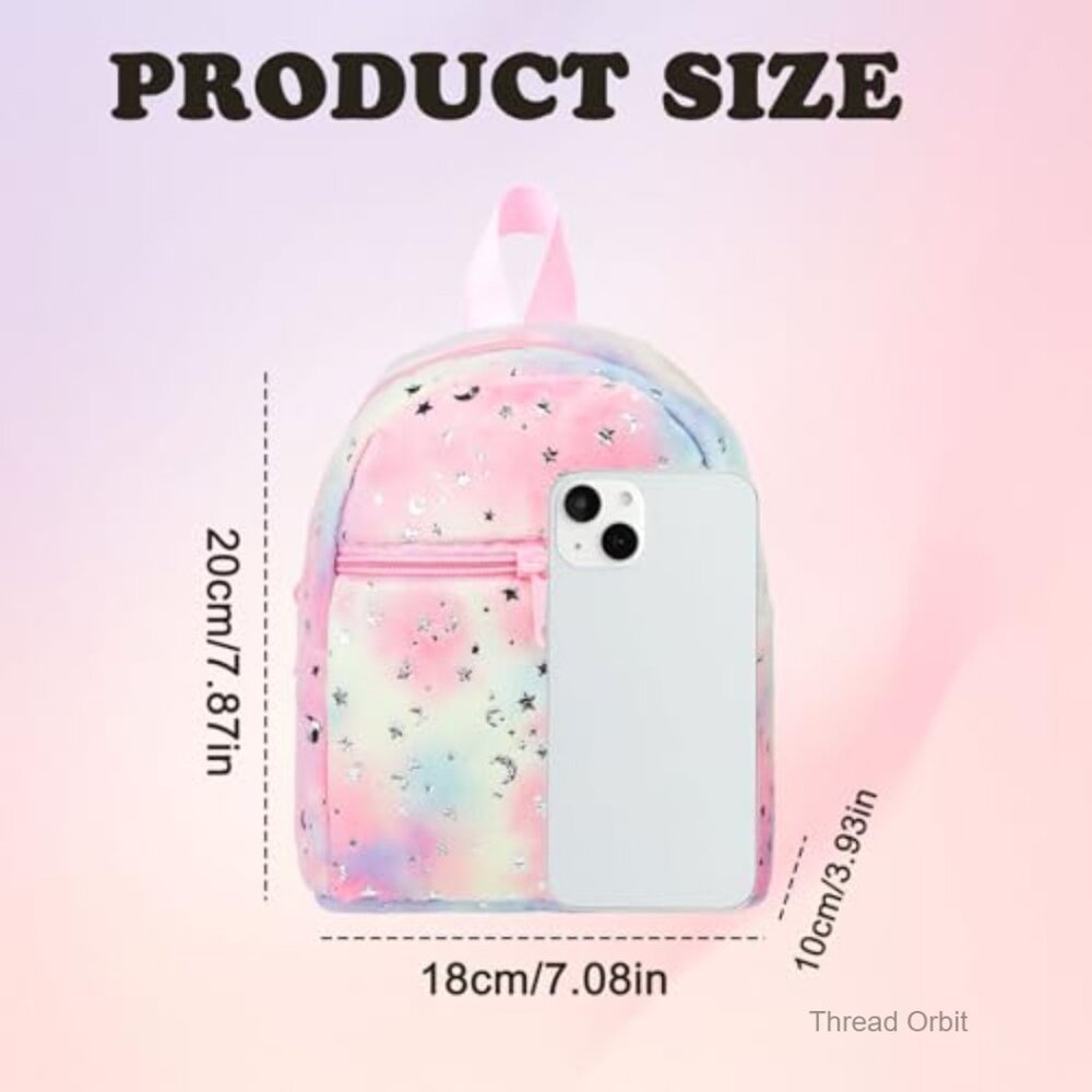 Plush Mini Backpack With Adjustable Strap, Two Co… - image 3